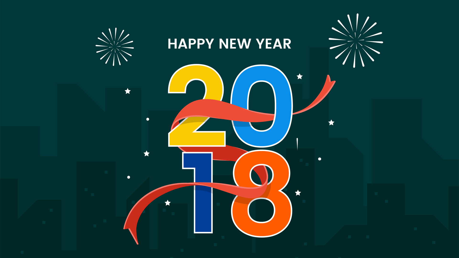 Happy New Year 2018 HD Wallpaper