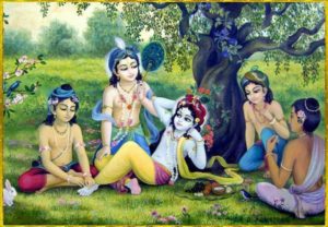 Krishna With Friends